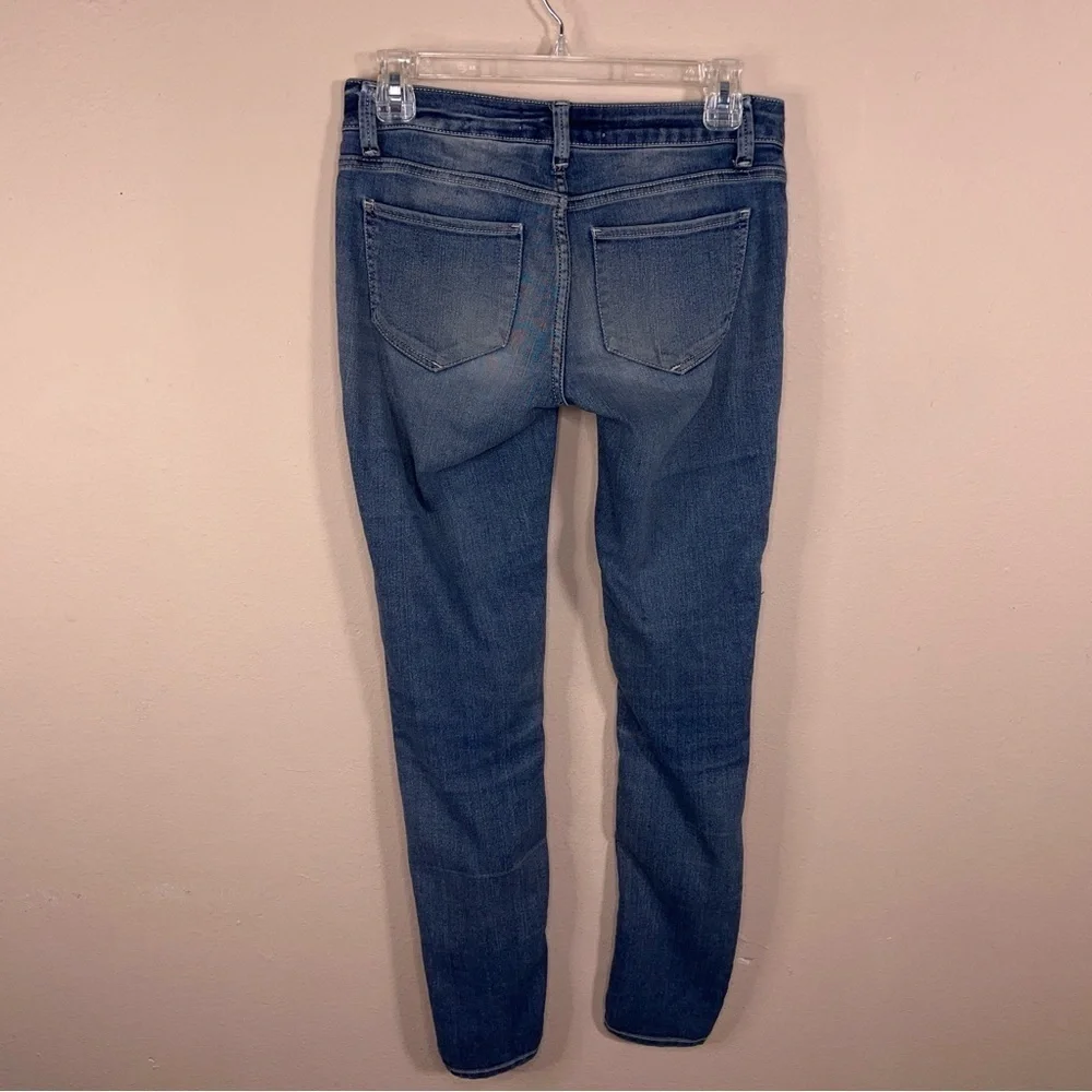 SIZE 1 NO BOUNDARIES BLUE JUNIORS SKINNY JEANS DISTRESSED STRETCH
